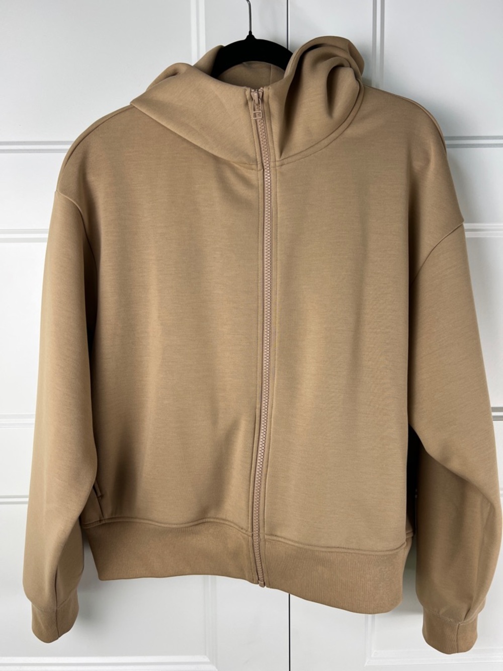Uniqlo DRY SWEAT FULL-ZIP HOODIE Beige XL - Picture 2 of 9